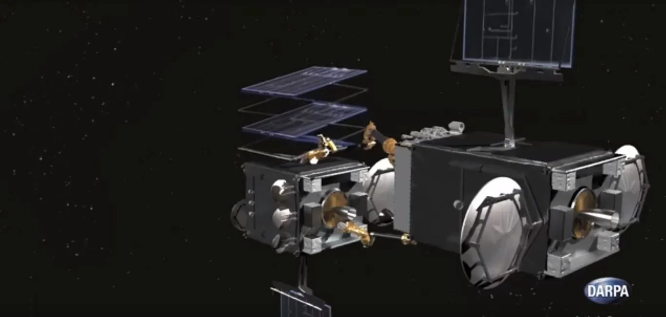 The DARPA RSV docked with a faulty satellite