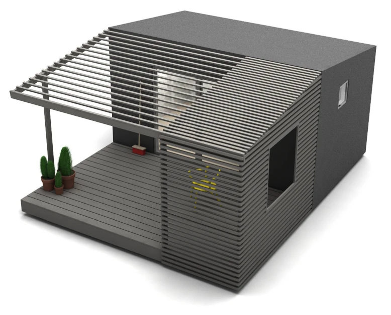 A front-right corner view of the Mini House Wide (Image: Jonas Wagell)
