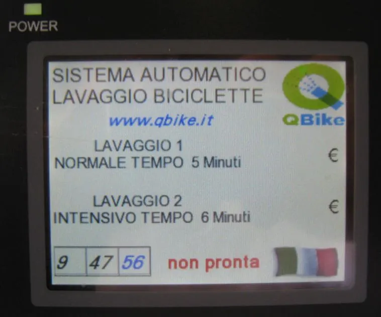 The multi-language QBike touchscreen interface