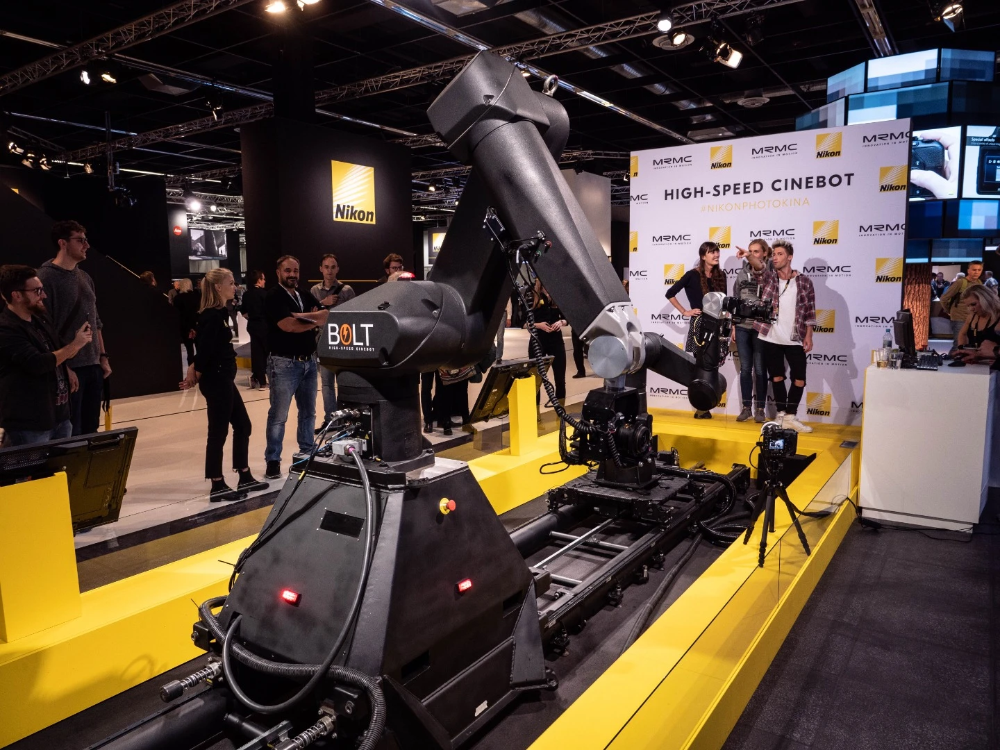 Nikon broke out the 'cinebot' camera robots to demonstrate its video prowess