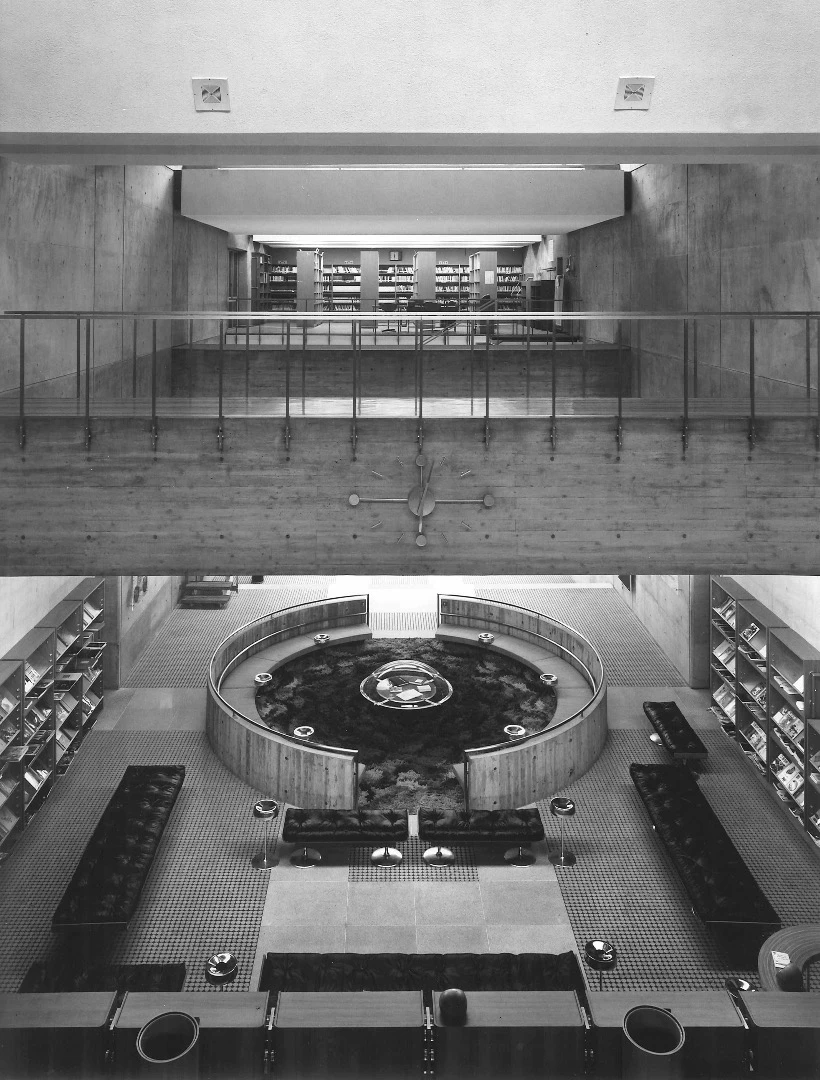 Ōita Prefectural Library, located in Japan, was completed in 1966