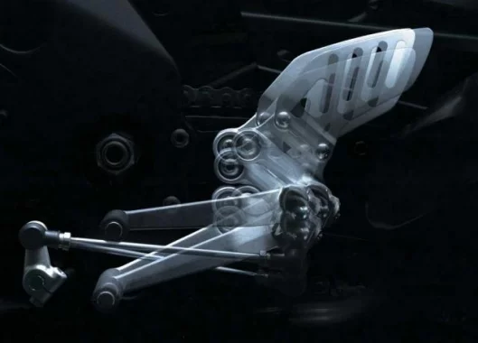 The new GSX-R's adjustable footpegs