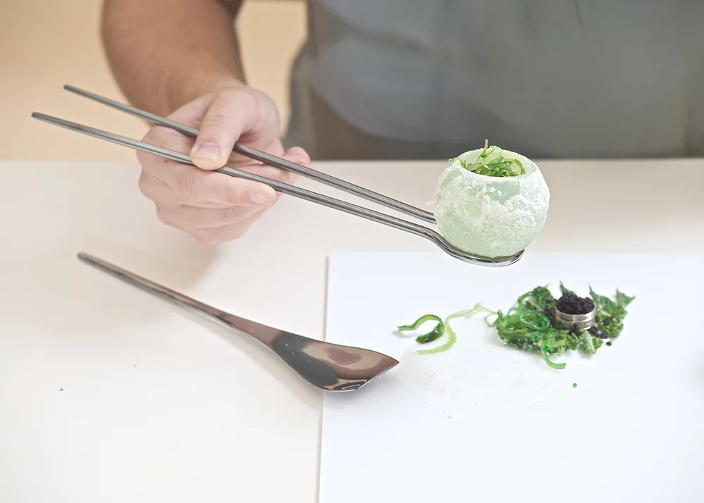 Fungi Cutlery are conceptual silverware for eating your FU pods