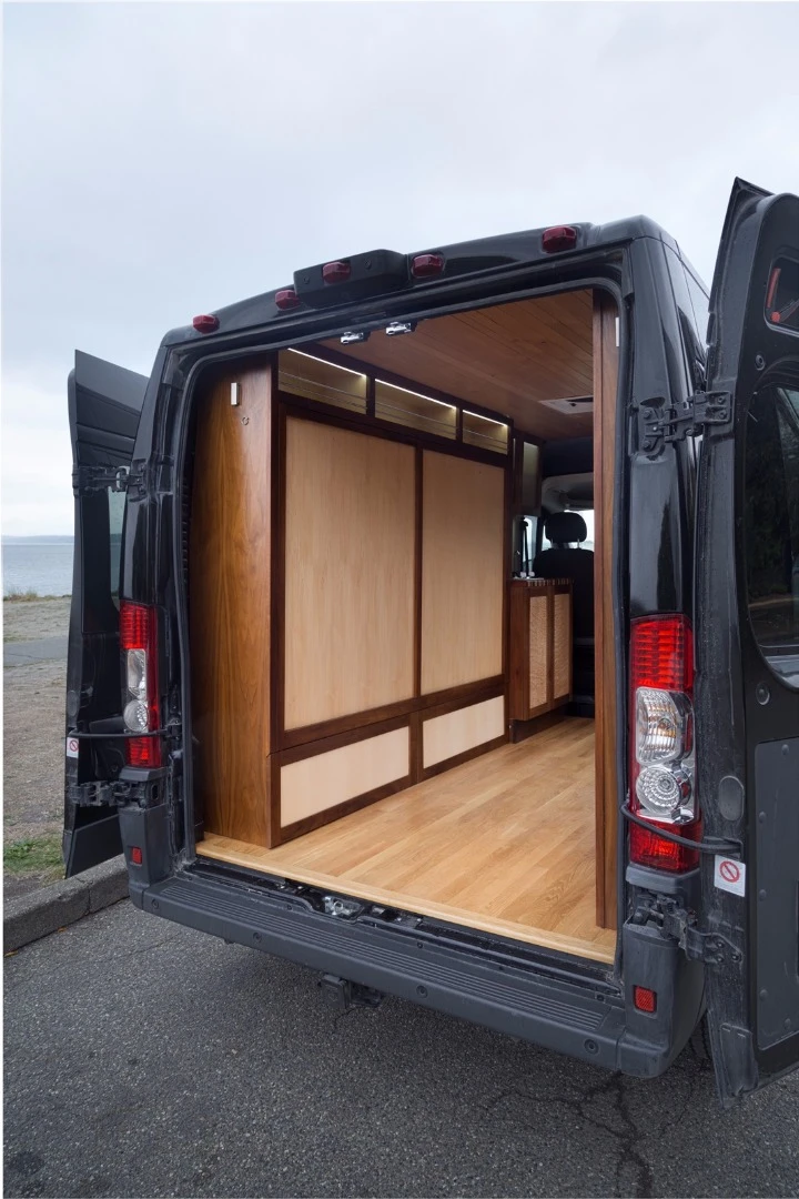 Seattle based motor-home enthusiast Ryan Wells recently converted a 2015 Ram Promaster into a multi-purpose adventure van