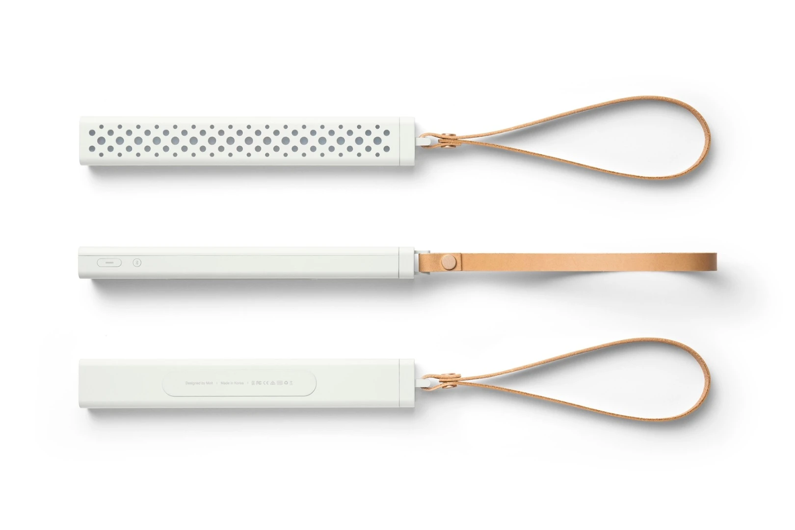 The Mstick has a sleekly designed aesthetic and measures 160 x 26 x 16 mm (6.3 x 1 x 0.6 in)