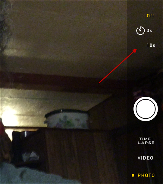 Set the Selfie Timer to 3 or 10 seconds