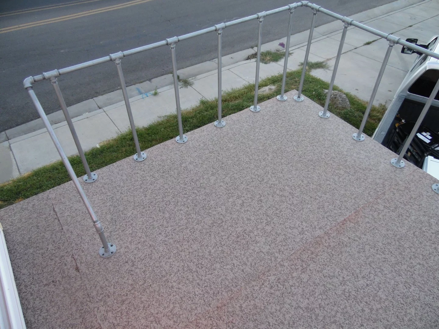 Access to the deck can be gained from outside via a ladder