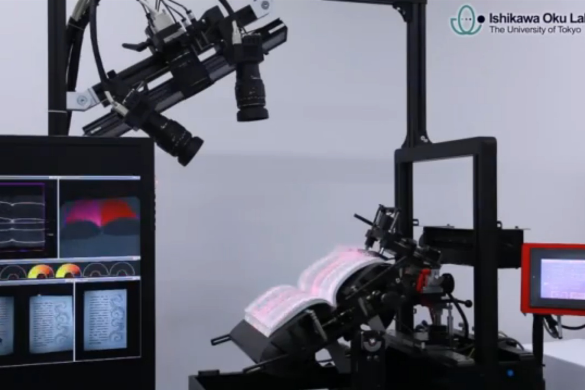 The Ishikawa Oku Laboratory robot book scanner