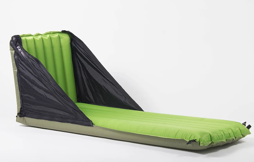 The mattress transforming into a chair