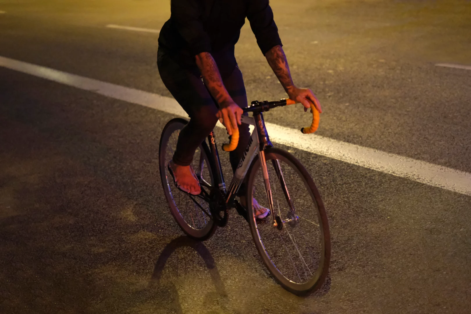 Is it us, or is that middle right toe sticking right out the front?