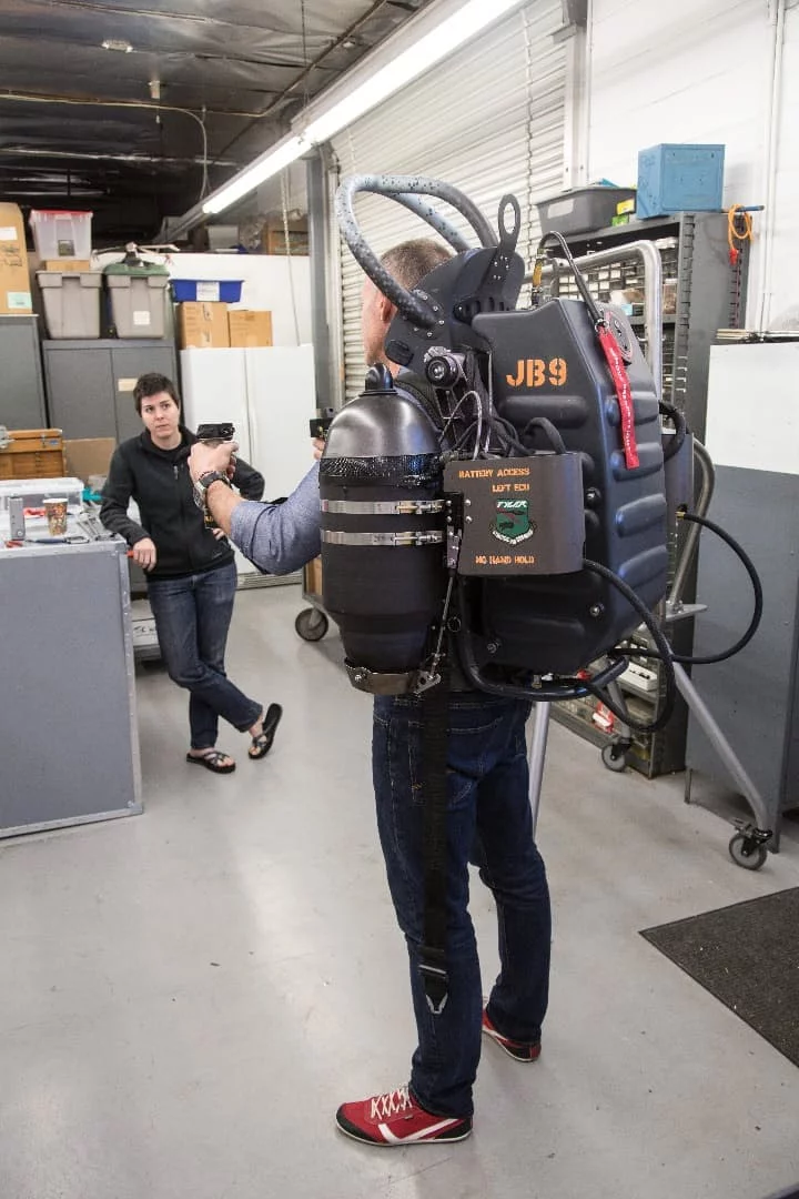 Powered by kerosene and two lightweight jet engines, the JB-9 was the first real jetpack that behaved as you'd expect one to