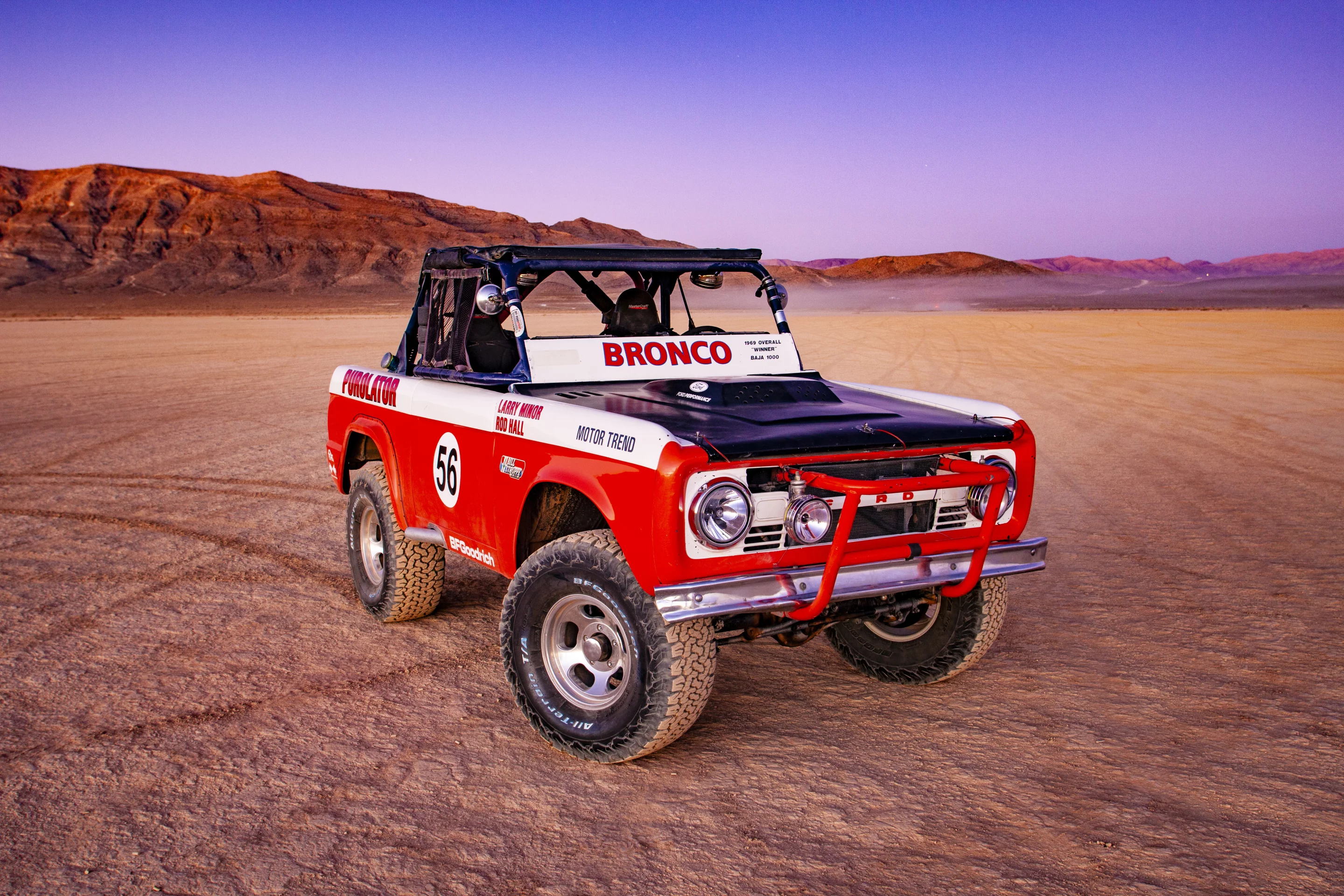 The Bronco R features a race livery inspired by the winning 1969 Bronco