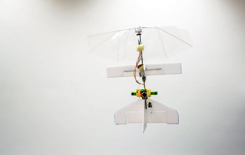 The DelFly Explorer MAV in flight