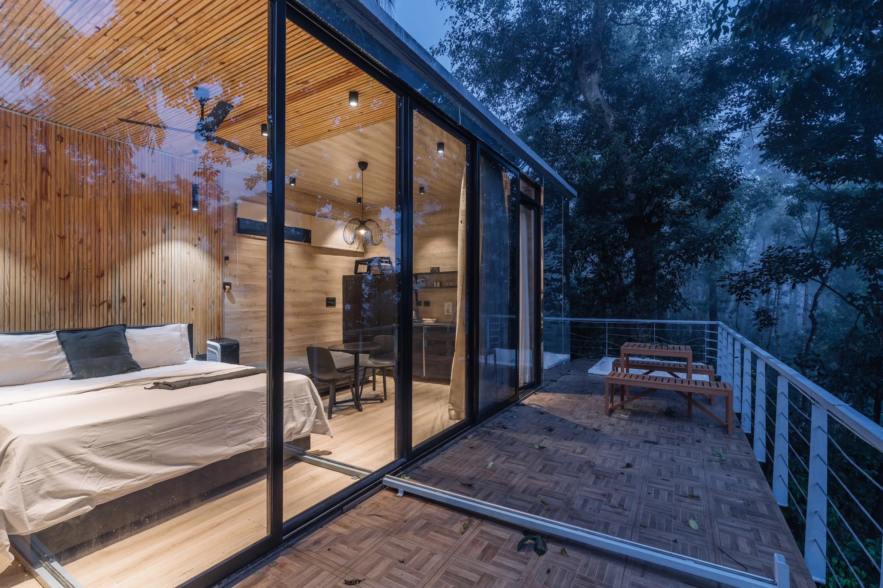 Reflections includes a small balcony area