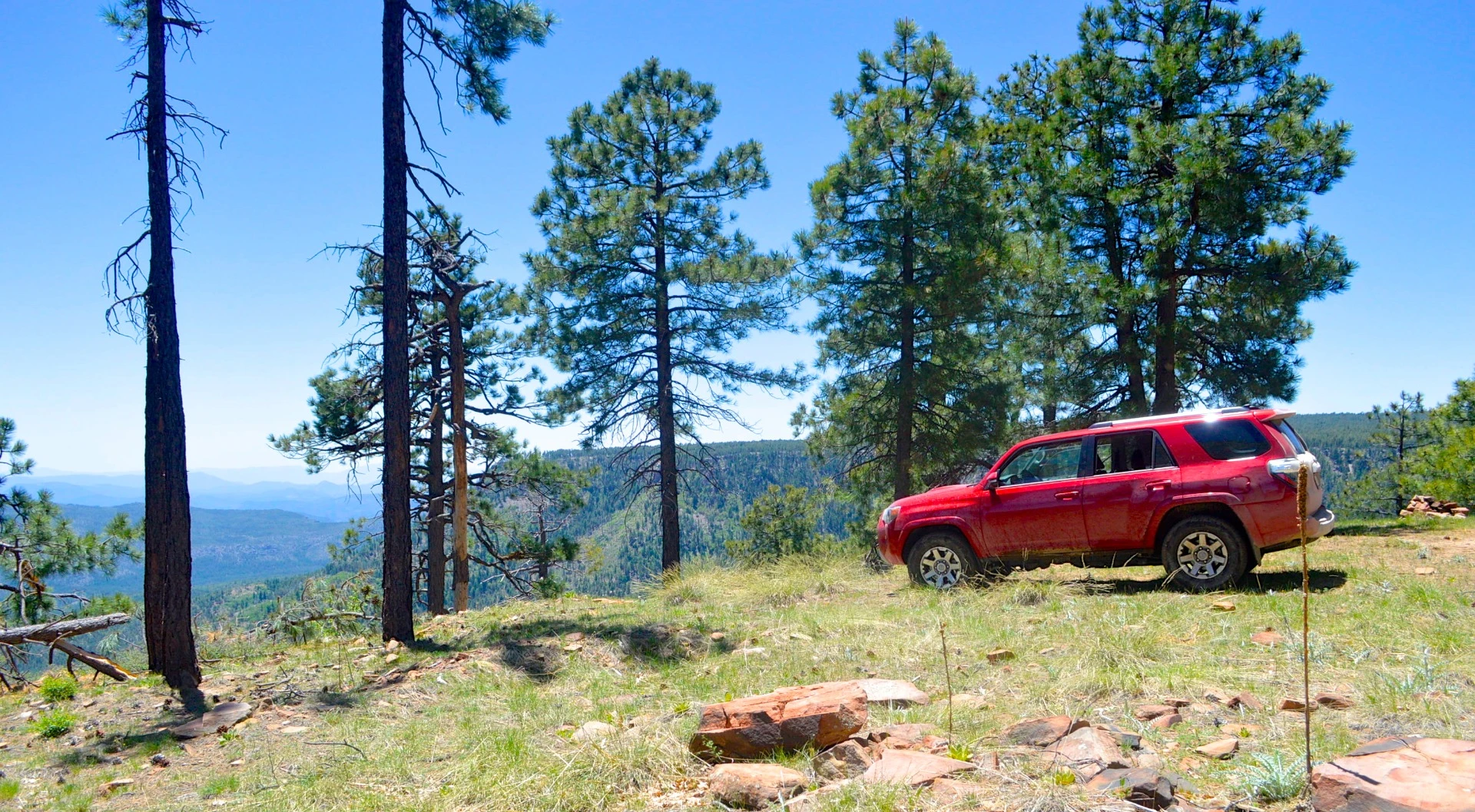 We got a little carried away photographing the 4Runner with the Mogollon Rim as a backdrop