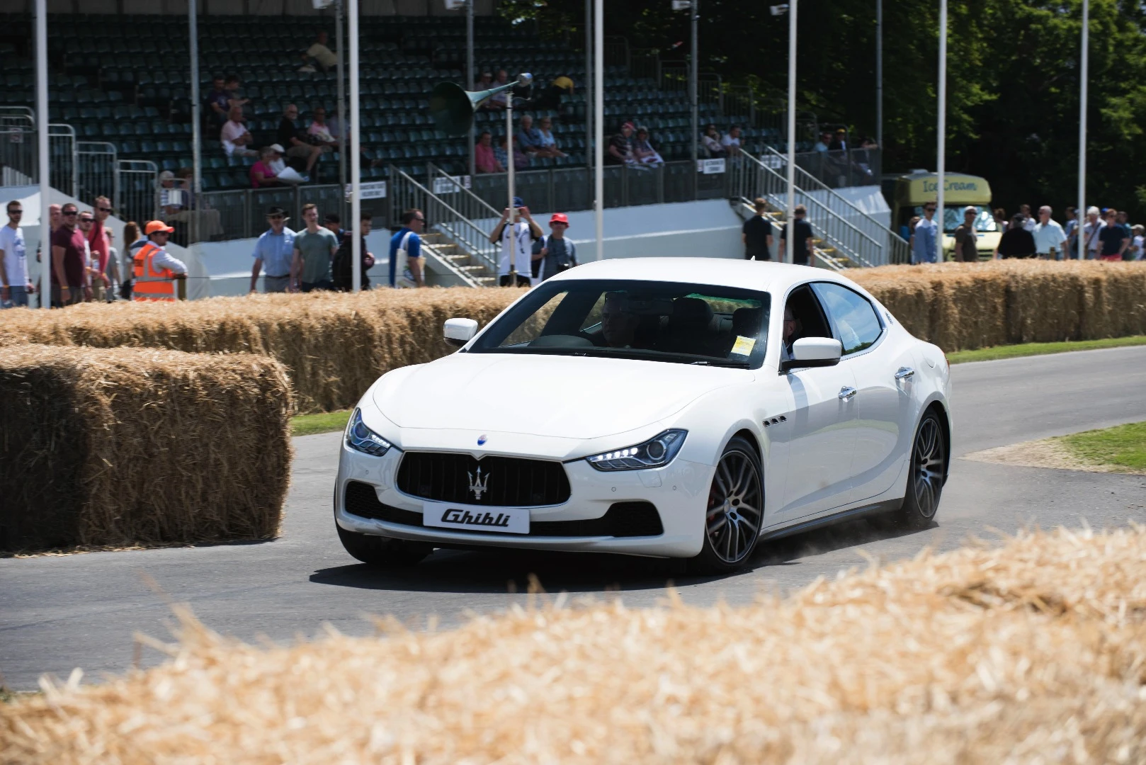 The third Maserati Ghibli, Tipo M157, continues a Maserati tradition in naming its cars after the famous desert wind known in Libya as the Ghibli and in other parts of Africa as the Sirocco. Unveiled at the 2013 Shanghai Motor Show, the all-wheel-drive Ghibli is offered with an eight-speed auto transmission and a choice of twin-turbo petrol or a turbodiesel engine