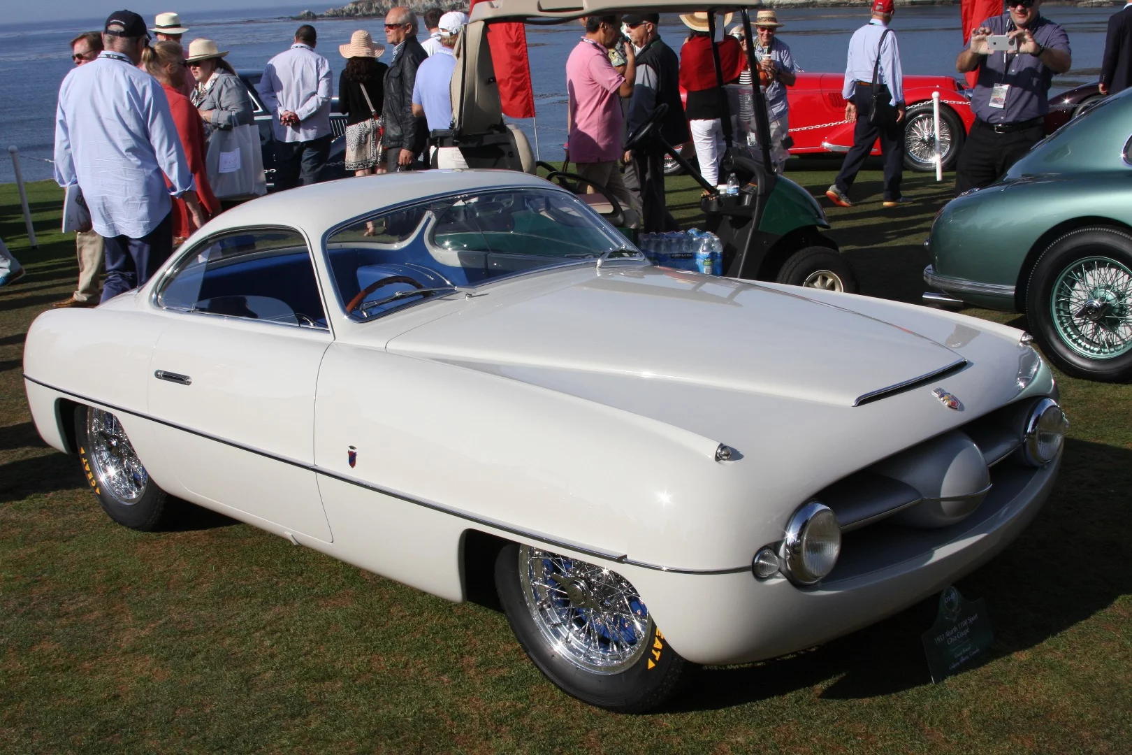 1951 Fiat Abarth 1100 Sport Ghia Coupe at Pebble Beach.