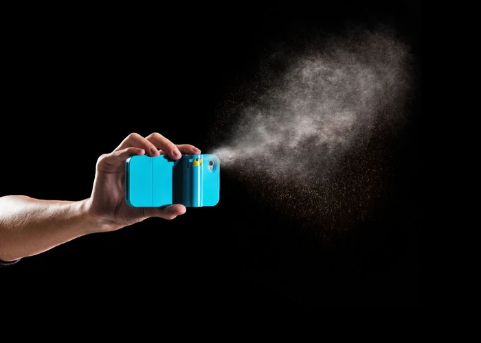 The Spraytect iPhone case has a built-in pepper spray canister