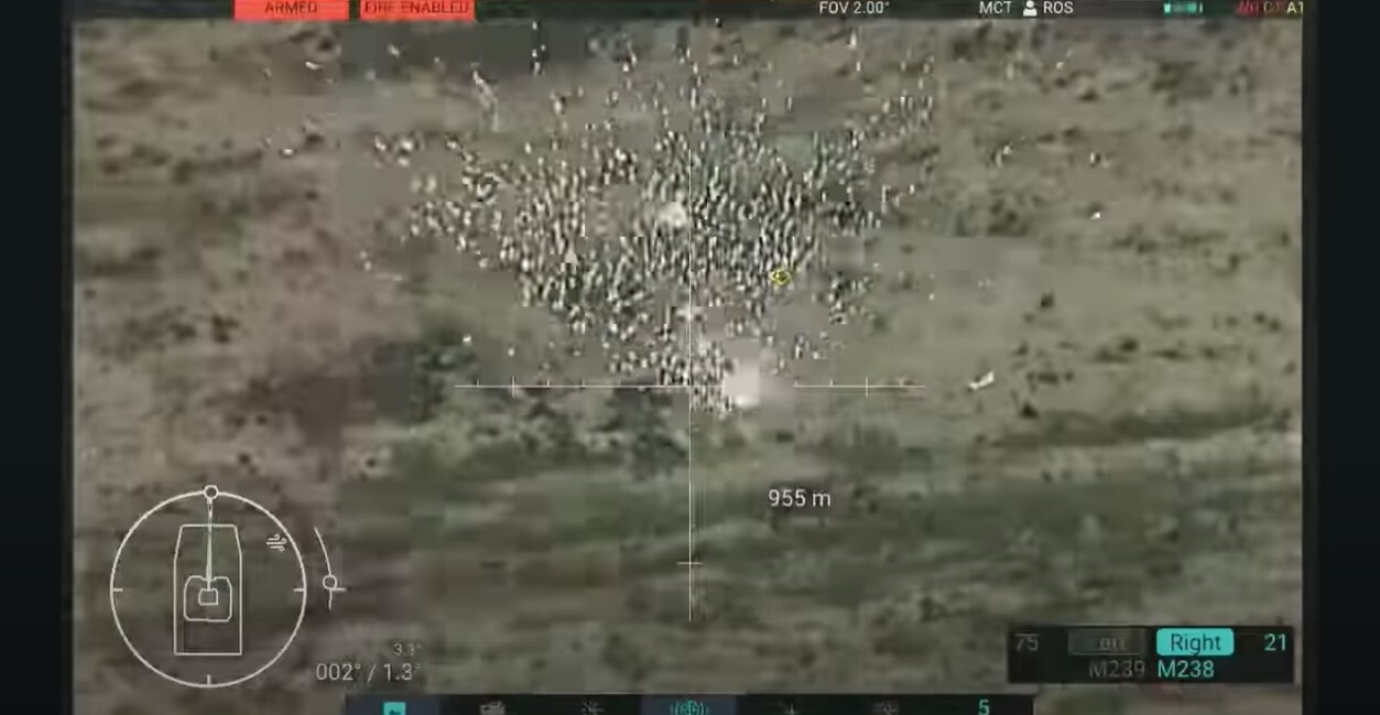 Operator's view of the robotic tank test