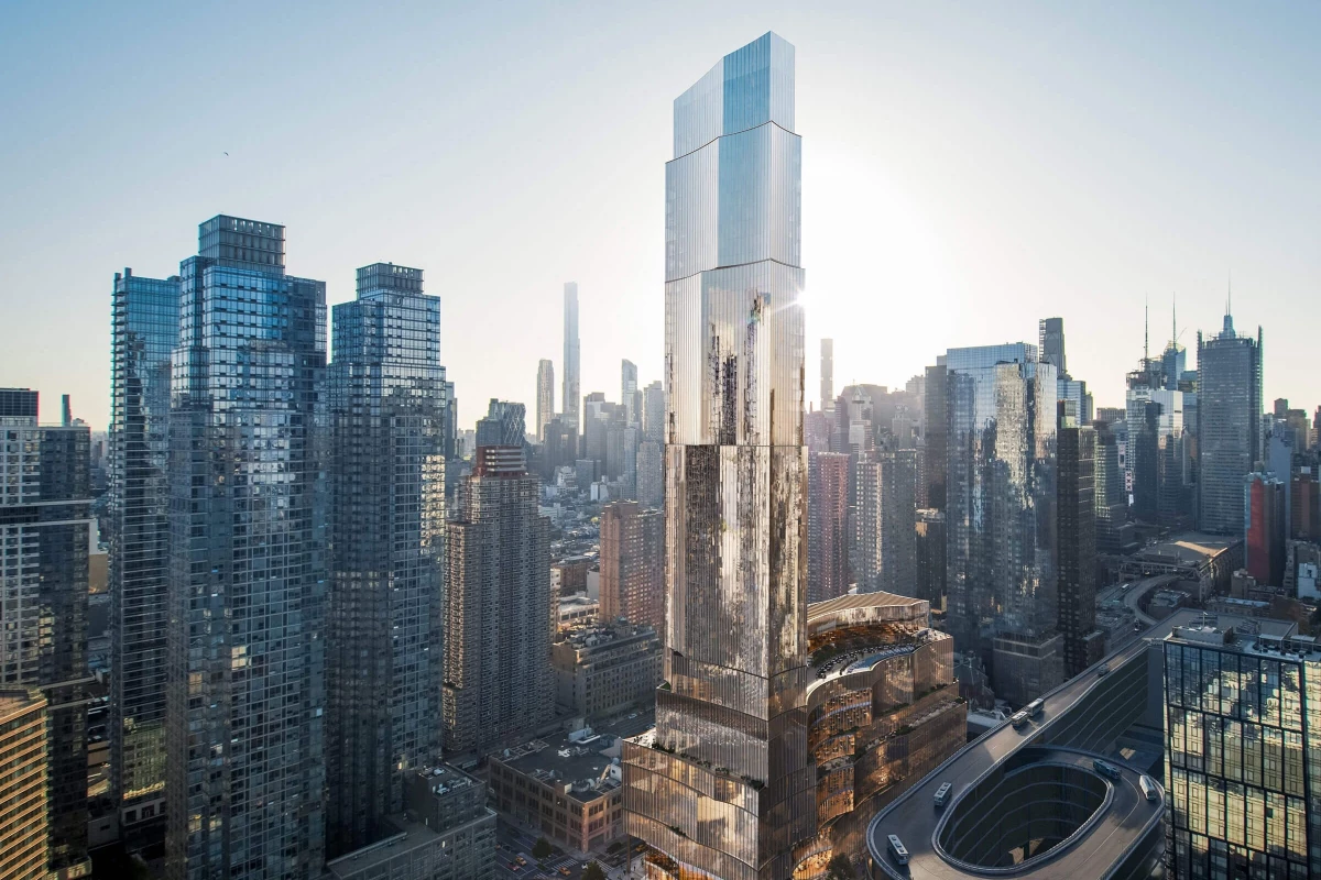 The Avenir's 45-story tower will rise out of a chunky nine-story base