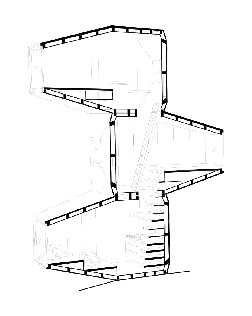 Architectural plan of the Living Unit on Ljubljana Castle