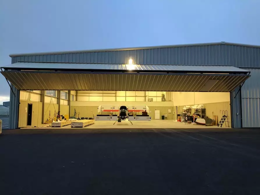In late 2017, the Vahana team moved to this hangar at the Eastern Oregon Regional Airport
