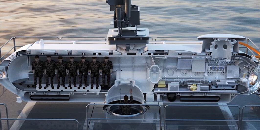 Cutaway view of the DSRV