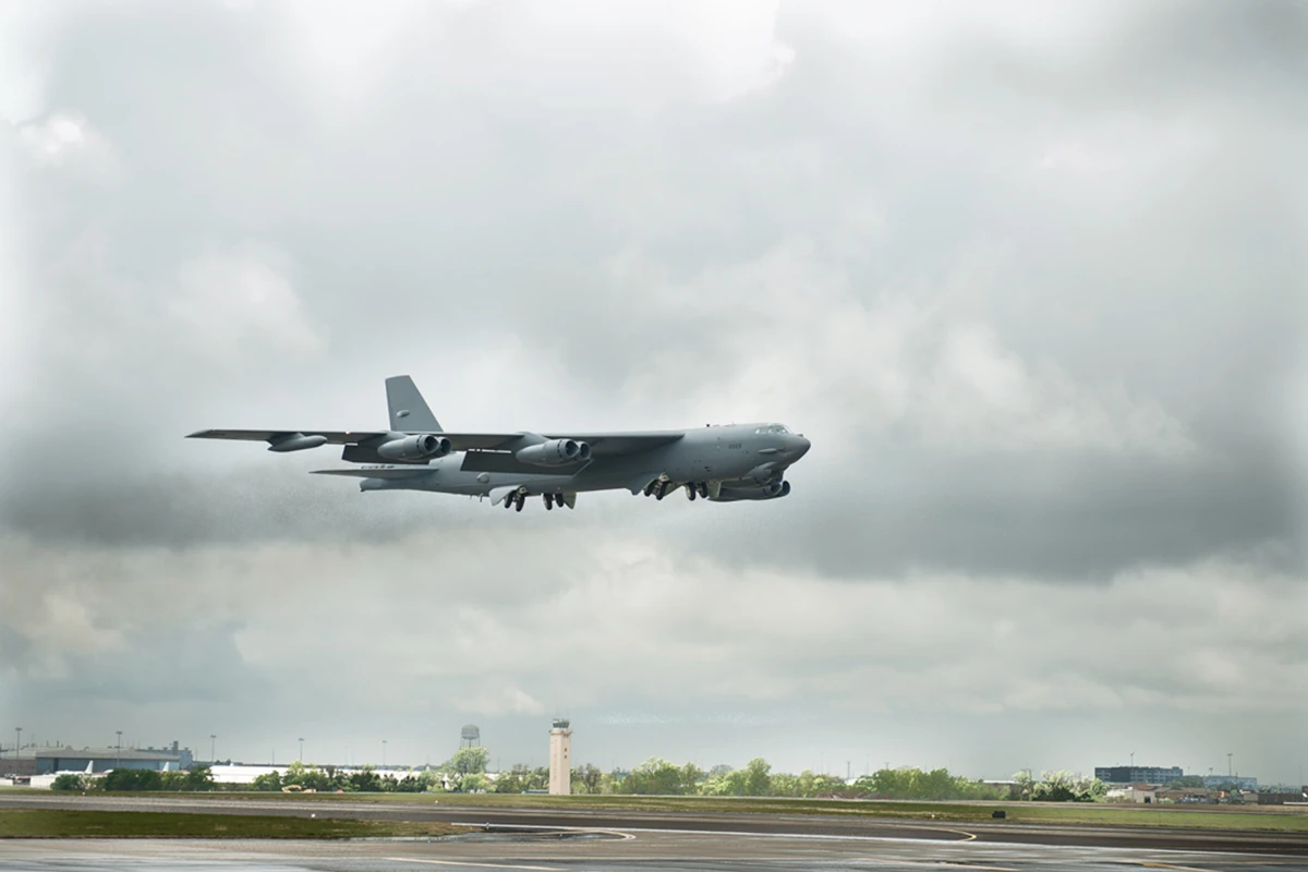 The first B-52 with Boeing's CONECT communications system has been rolled out to the US Air Force