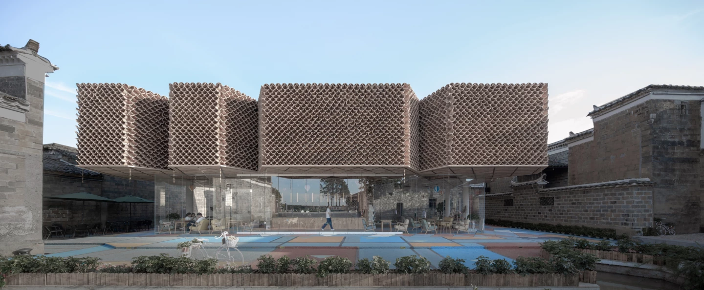 Dafang Creative Village involved the construction of a new village museum, library and artist studios