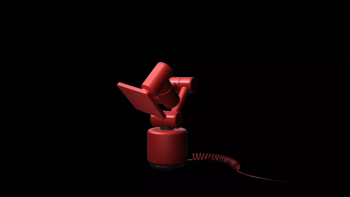 The R smart speaker features the same drivers as the H model, but the LED-packed, touch-enabled square is attached to an articulating robot arm