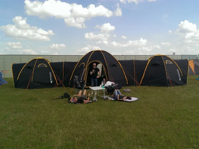 POD Tents come in four- and eight-person sizes