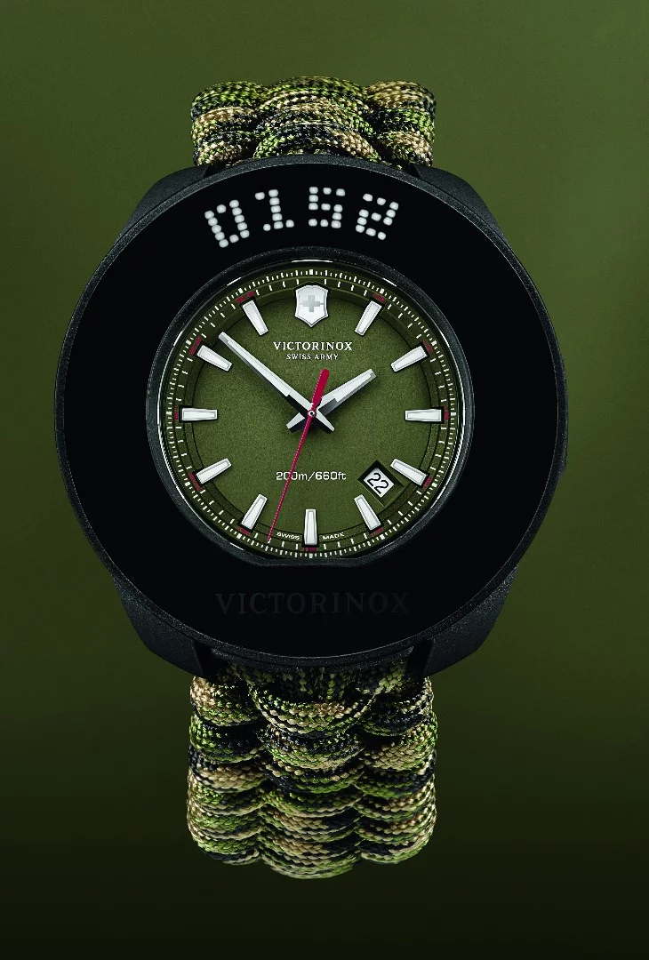 Victorinox Inox watch with Cybertool and paracord bracelet
