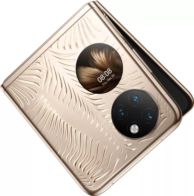 The P50 Pocket features a triple camera array with LED flash