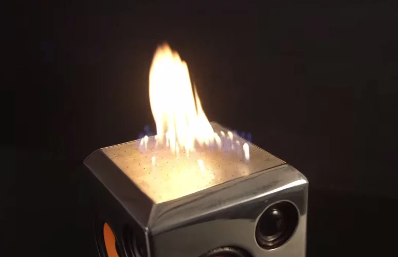 The Sound Torch flames up in different ways depending on the soundwaves generated by the music you're playing