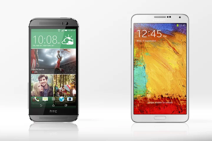 Gizmag compares the features and specs of the HTC One (M8) and Samsung Galaxy Note 3