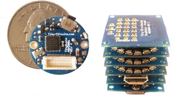 Both the TinyDuino and TinyLily Mini are significantly smaller than, but compatible with, existing Arduino models