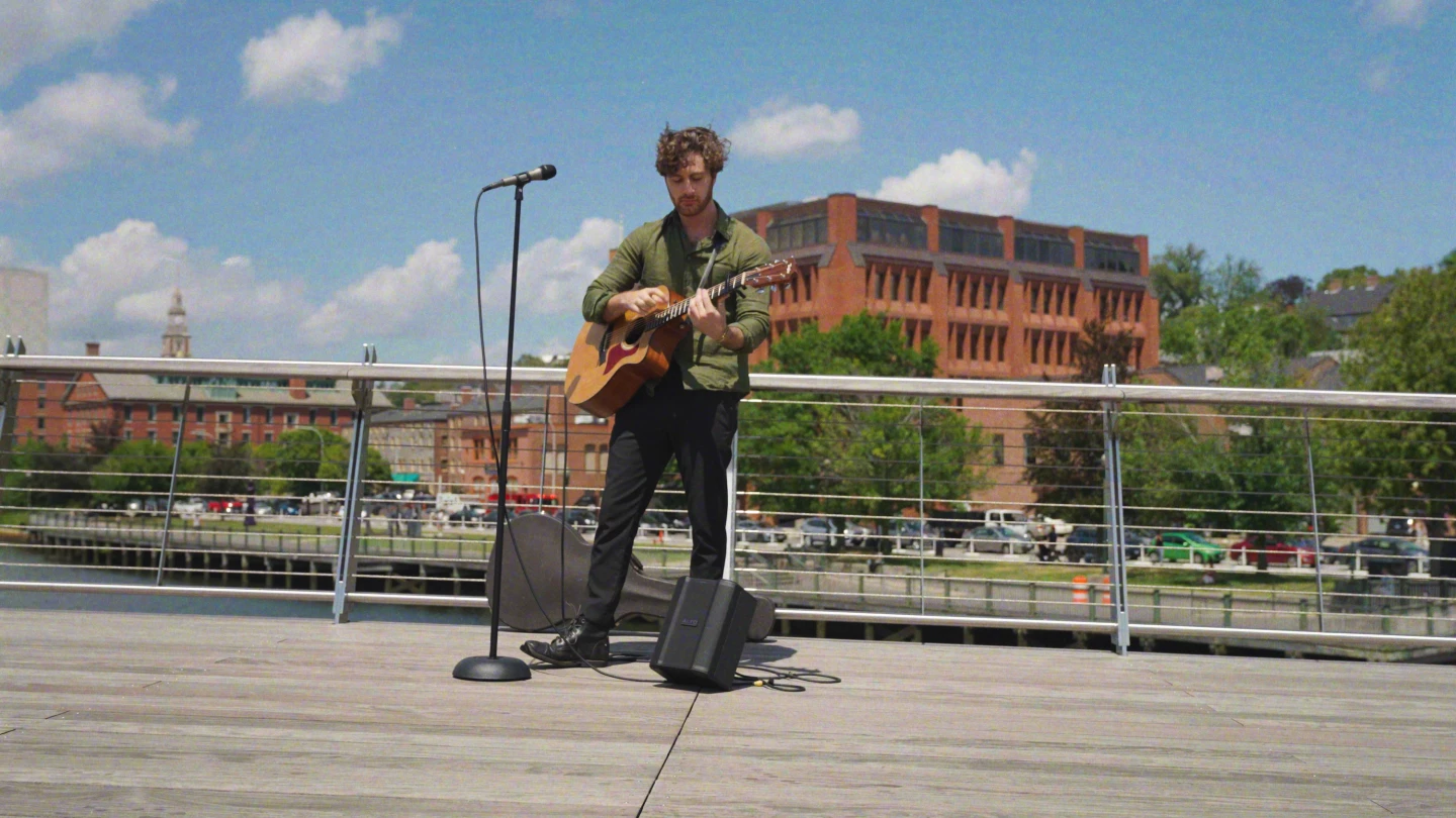 The Busker's cabinet can be placed flat, at an angle or mounted to a pole
