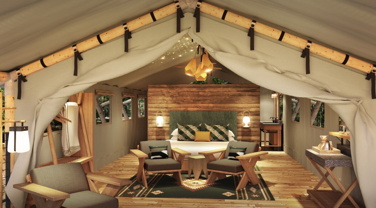 Terramor's tents are about as far from "roughing it" as you can be while still saying you went on an "outdoorsy vacation"