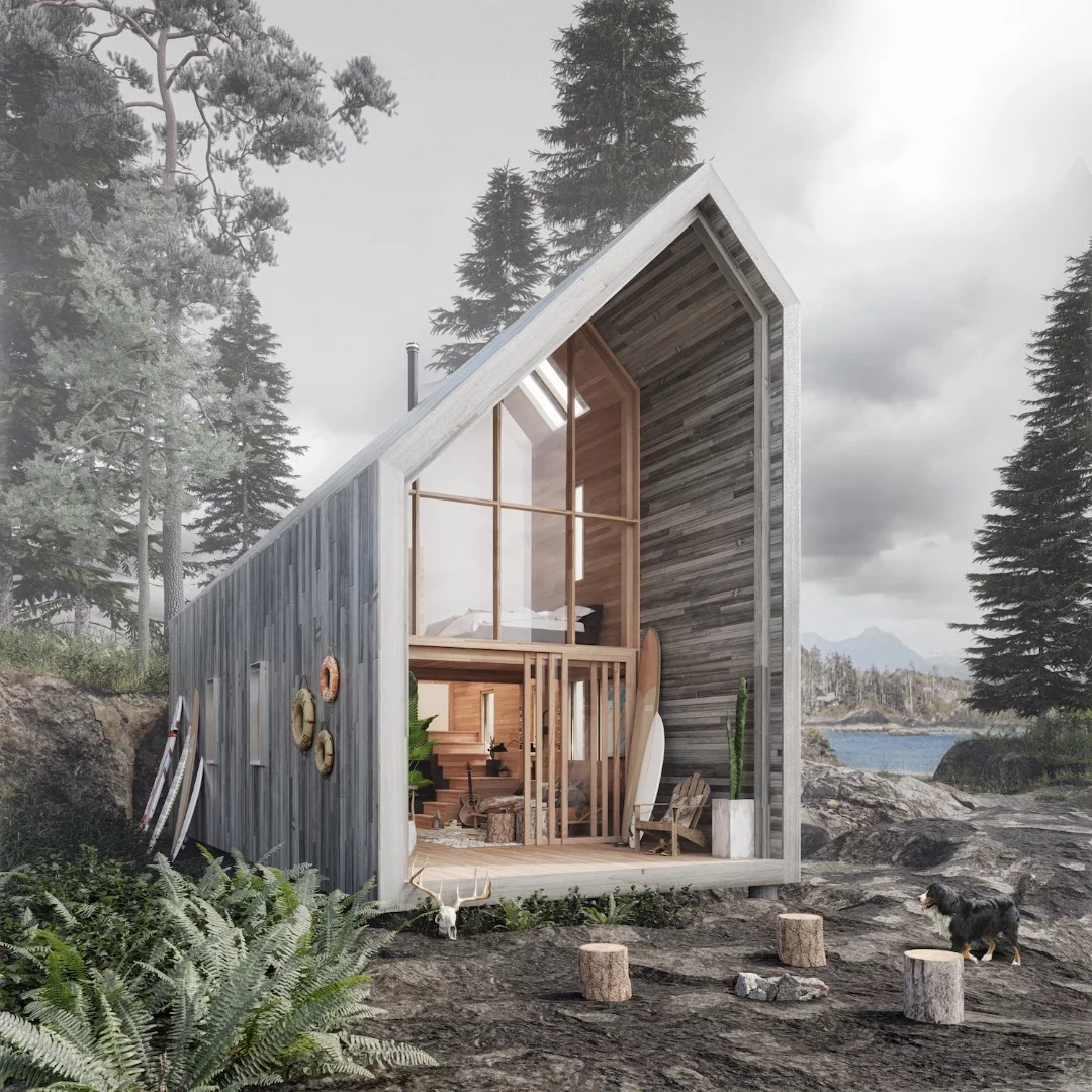 The Surf Shack is delivered in flatpack form by truck (or helicopter if it's a very rural spot)