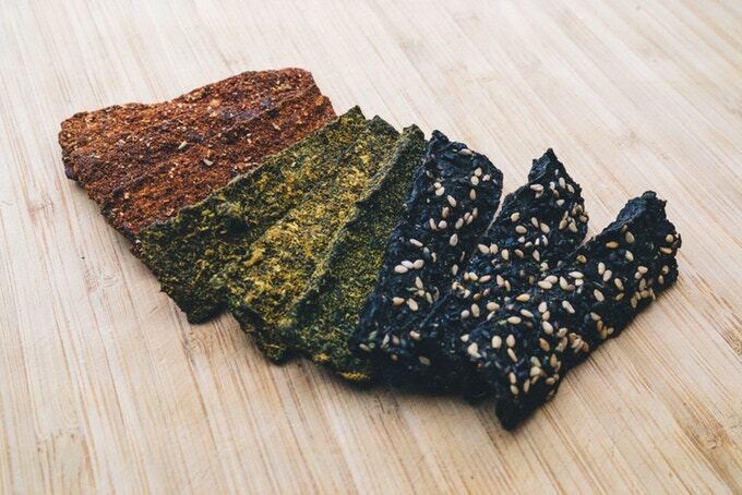 The kelp jerky comes in three flavors