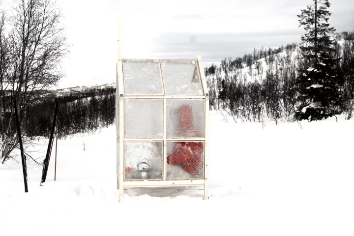 Unavailability is an achingly simple piece of design, functioning as a folding fishing hut with walls of ice