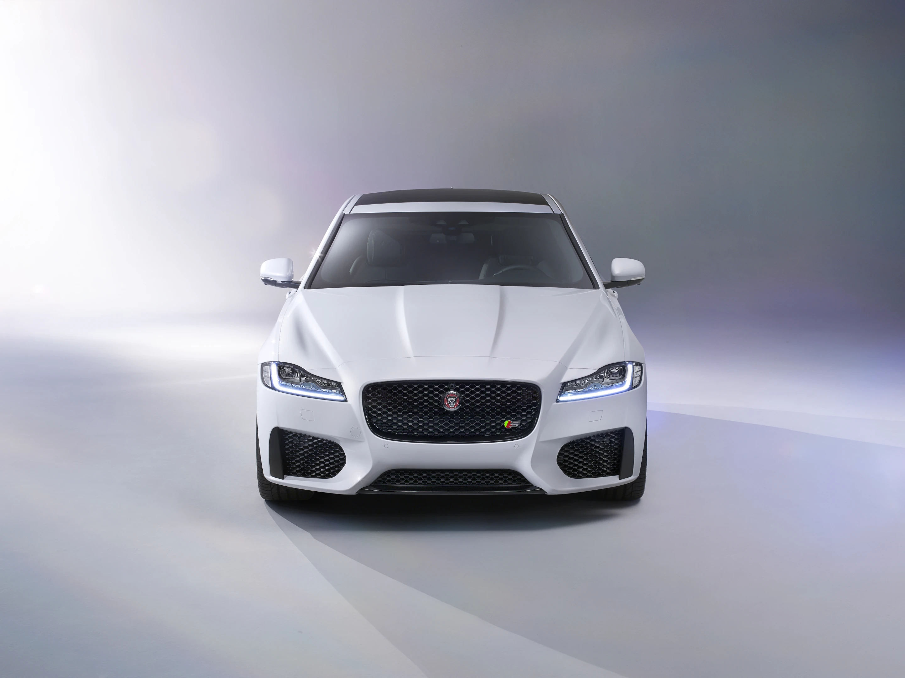 The 2016 Jaguar XF showing air scoops