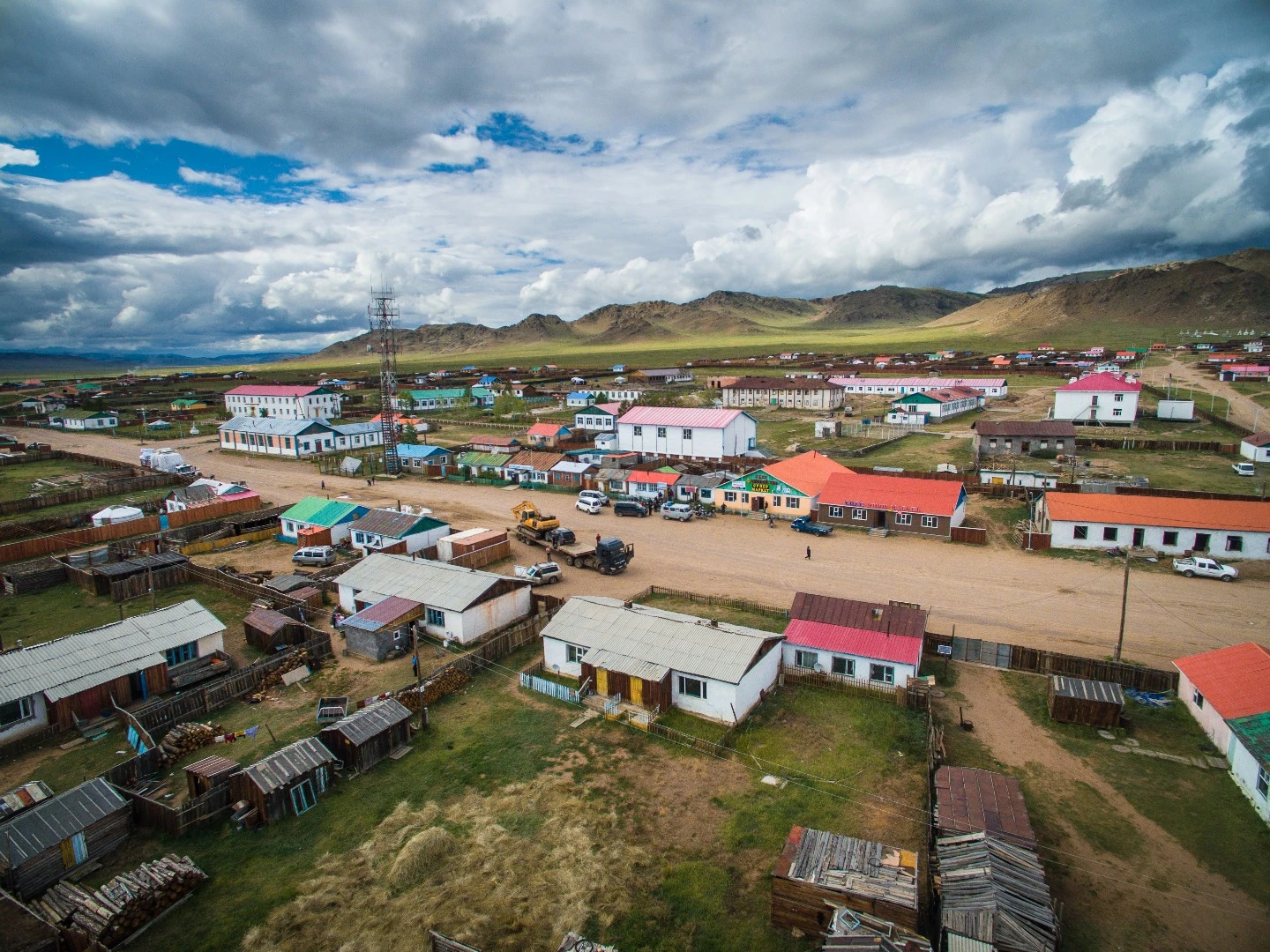 The small town of Nomrog from the air