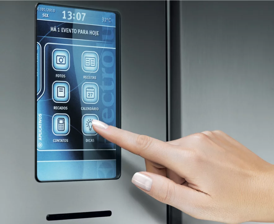 The Electrolux Infinity I-Kitchen fridge touch interface