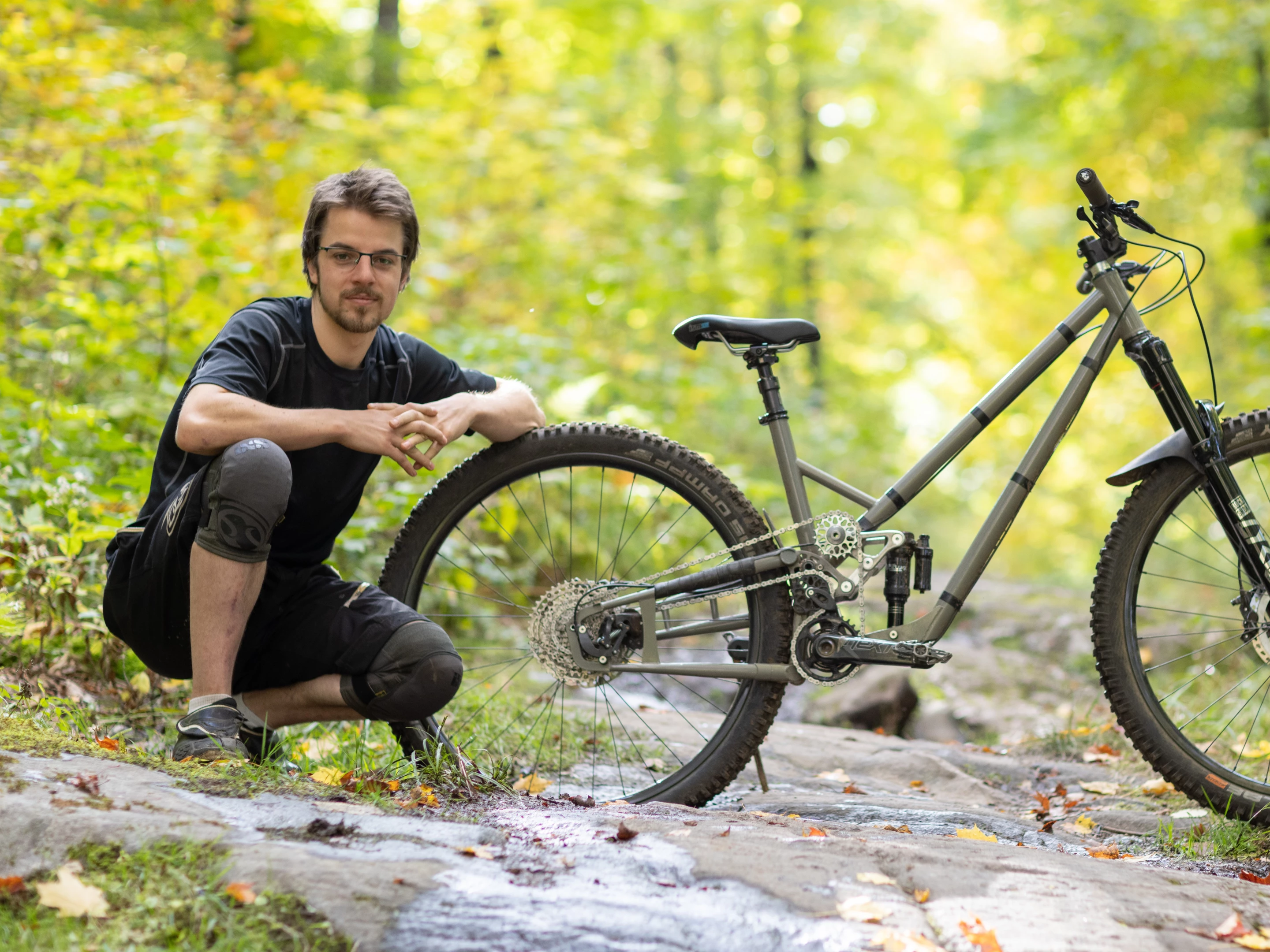 Cedric Eveleigh with one of his test bikes – he hopes to have Supre Drive market-ready by 2023, and anticipates that it will ultimately be in the price range of conventional high-performance drivetrains