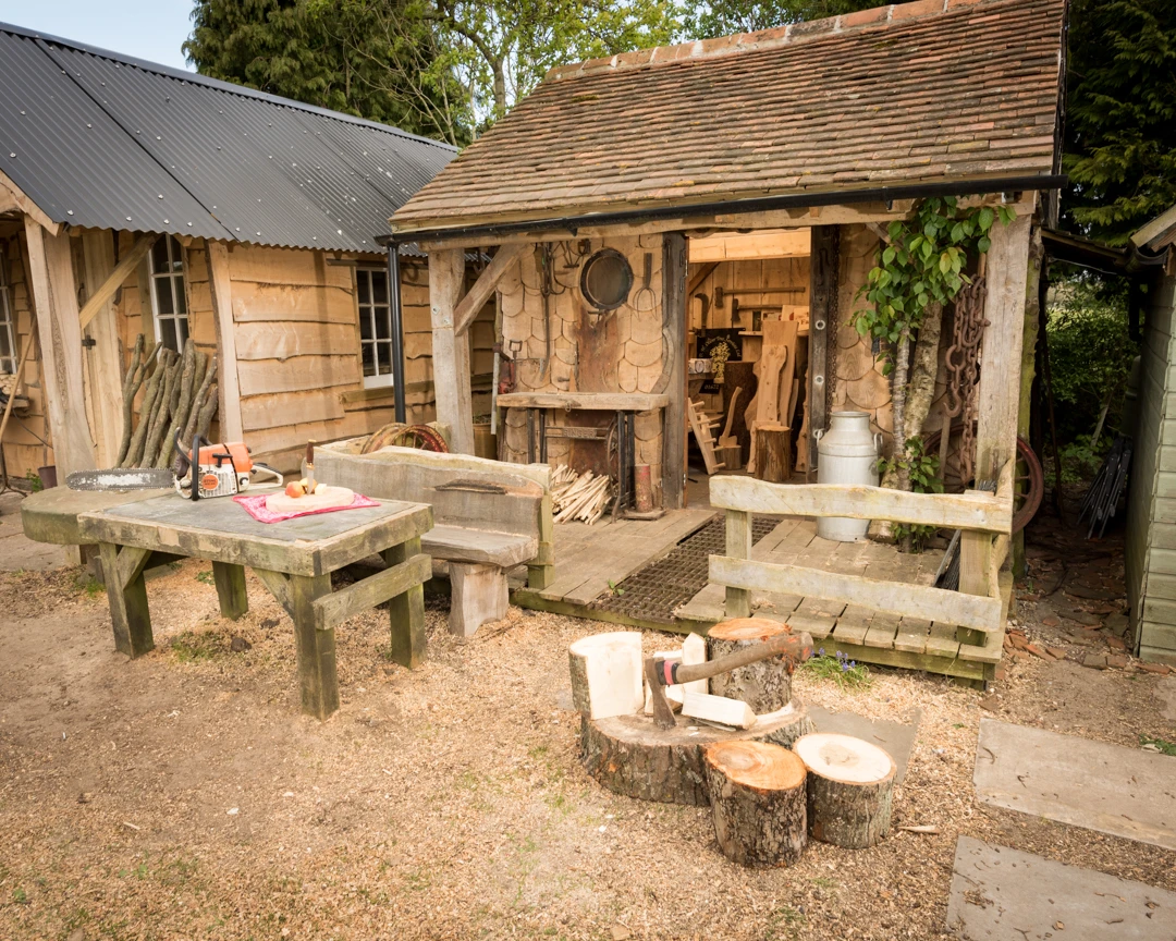 The Dooogs Shed includes a raised platform that David can sleep on in summer