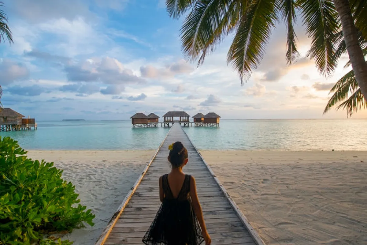 To get to Conrad Maldives you need to take a 30-minute seaplane flight from the nearest main airport. Oh, and did we mention the resort has an underwater restaurant?