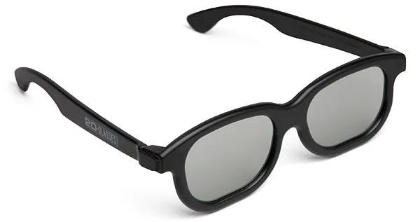 De-3D glasses convert 3D movies into 2D, for viewers who find the 3D viewing experience uncomfortable (Image: ThinkGeek)