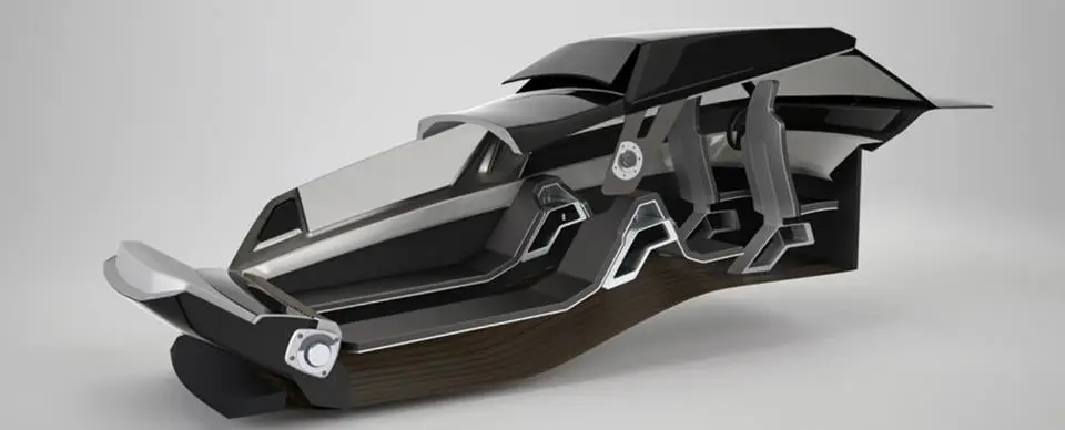 The rear roof slides into the cockpit roof