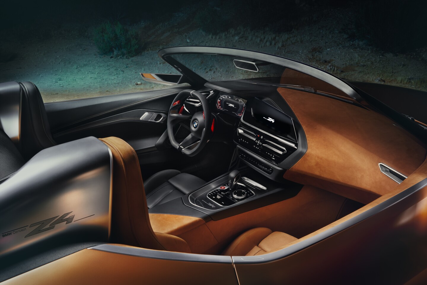 The Concept Z4 interior is quite neatly divided into driver and passenger sides